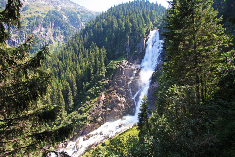 Die 380 Meter hohen Krimmler Wasserfälle